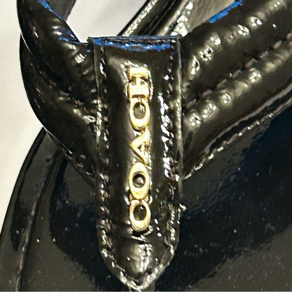 Coach Nella Brown Tan Signature Platform Sandals Size 6.5 - Picture 4 of 16